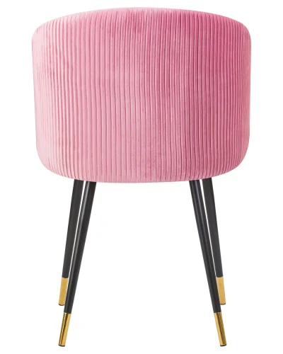 Стул обеденный 7305-LM MARY, цвет сиденья розовый (1922-16) Dobrin, розовый/велюр, ножки/металл/чёрный, размеры - ****510*510 фото 5