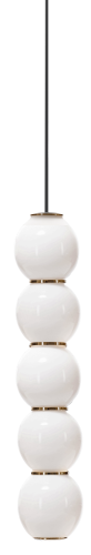 Светильник подвесной LED 0652PL-5GD Milosh Tendence белый 1 лампа, основание золотое в стиле современный шар