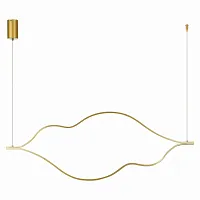 Светильник подвесной LED Cortile SL6106.203.45 ST-Luce золотой 1 лампа, основание золотое в стиле хай-тек 