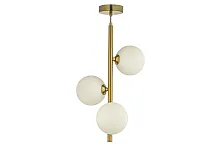 Светильник подвесной LED Canelli H 1.P3 W Arti Lampadari белый 1 лампа, основание золотое в стиле модерн молекула шар