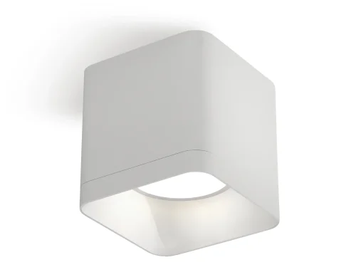Светильник накладной XS7805001 Ambrella light белый 1 лампа, основание белое в стиле хай-тек современный квадратный фото 2