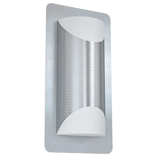 Настенный светильник Cistierna 1 98716 Eglo уличный IP44 матовый никель серый 2 лампы, плафон белый в стиле современный E27