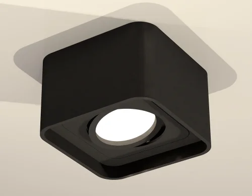 Светильник накладной XS7833010 Ambrella light чёрный 1 лампа, основание чёрное в стиле хай-тек современный квадратный фото 3