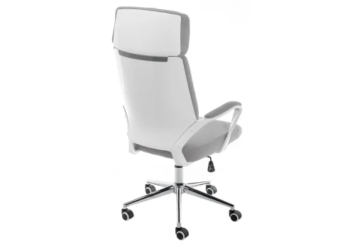 Компьютерное кресло Patra grey fabric 11486 Woodville, серый/ткань, ножки/металл/хром, размеры - *1200***620*680 фото 3