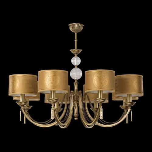Люстра подвесная Zaffiro ZAF-ZW-8(P/A) Kutek коричневая золотая на 8 ламп, основание бронзовое в стиле американский  фото 2