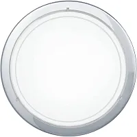 Светильник потолочный PLANET 1 83155 Eglo белый 1 лампа, основание хром серое в стиле минимализм современный тарелка