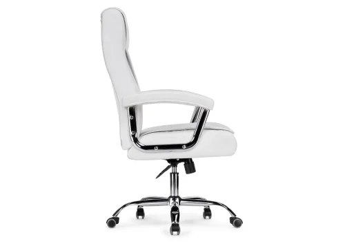 Компьютерное кресло Class white 15255 Woodville, белый/искусственная кожа, ножки/металл/хром, размеры - *1540***650*730 фото 4