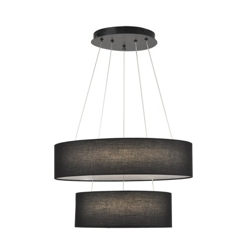 Светильник подвесной LED Sava 8373/55L Lumion чёрный на 1 лампу, основание чёрное в стиле минимализм кольца фото 8