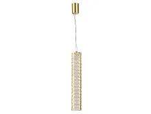 Светильник подвесной LED 8291/S gold Newport прозрачный 1 лампа, основание золотое в стиле современный трубочки