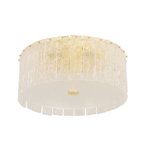 Люстра потолочная OVIEDO PL6 Crystal Lux прозрачная на 6 ламп, основание золотое в стиле классический  фото 3