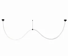 Светильник подвесной LED с пультом Венди 08031K-300,19(3000-6000K) Kink Light белый на 1 лампу, основание чёрное в стиле современный хай-тек с пультом