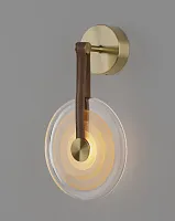 Бра LED Orbique V11681-WL Moderli прозрачный на 1 лампу, основание золотое в стиле современный 