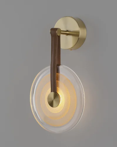 Бра LED Orbique V11681-WL Moderli прозрачный на 1 лампу, основание золотое в стиле современный 