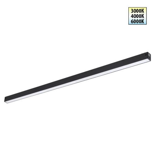 Трековый токопроводящий светильник LED с переключателем цветовой темперетуры Vector 359942 Novotech чёрный для шинопроводов серии Vector чёрный