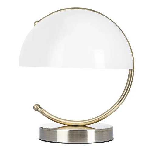 Настольная лампа Banker A5041LT-1AB Arte Lamp белая 1 лампа, основание античное бронза металл в стиле винтаж кантри современный 