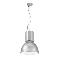Светильник подвесной лофт HANGAR SP1 ALLUMINIO Ideal Lux серый 1 лампа, основание серое в стиле лофт 