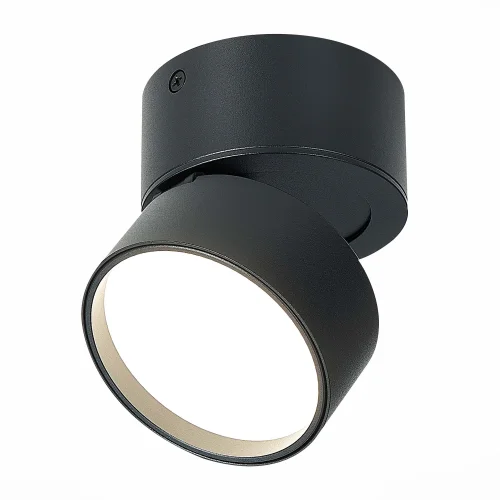 Светильник накладной LED St651 ST651.442.09 ST-Luce чёрный 1 лампа, основание чёрное в стиле хай-тек современный круглый