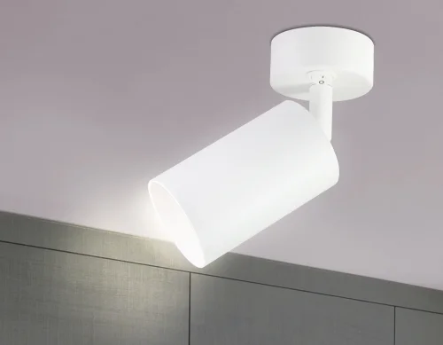 Светильник накладной TA126 Ambrella light белый 1 лампа, основание белое в стиле хай-тек современный круглый фото 5