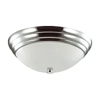 Светильник потолочный Kayla 5261/2C Lumion белый 2 лампы, основание хром в стиле современный тарелка