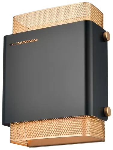 Бра LED 421-021-01 Velante чёрный золотой на 1 лампа, основание золотое чёрное в стиле современный лофт 
