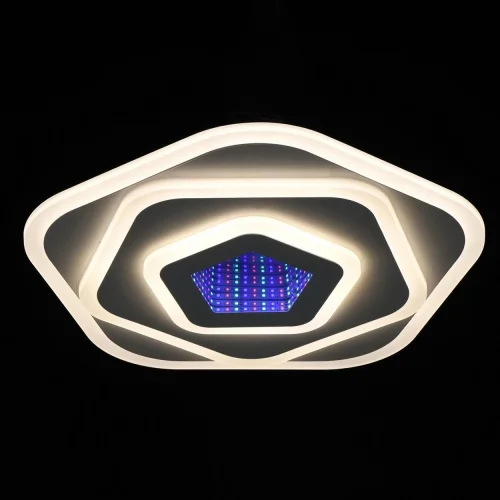 Светильник потолочный LED RGB с пультом Мадлен 424012101 DeMarkt белый 1 лампа, основание белое в стиле хай-тек с пультом фото 4