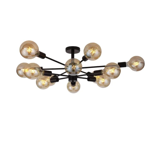 Люстра потолочная лофт Ano SL419.402.12 Evoluce без плафона на 12 ламп, основание чёрное в стиле лофт фото 5 Люстра потолочная лофт Ano SL419.402.12 Evoluce без плафона на 12 ламп, основание чёрное в стиле лофт фото 5