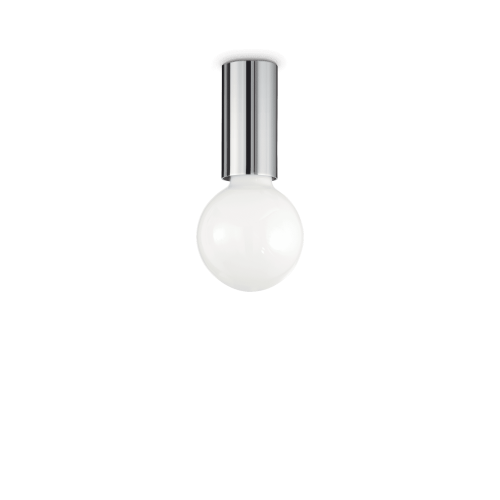 Светильник накладной PETIT PL1 CROMO Ideal Lux без плафона 1 лампа, основание хром в стиле современный круглый