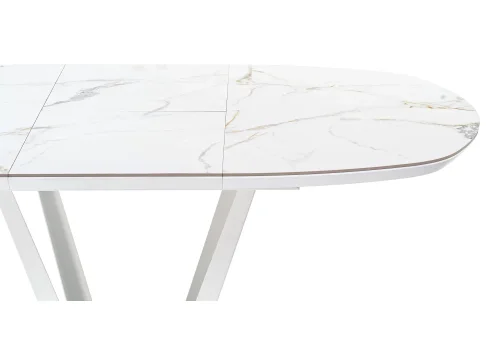 Керамический стол Азраун белый 528473 Woodville столешница белая из керамика фото 3