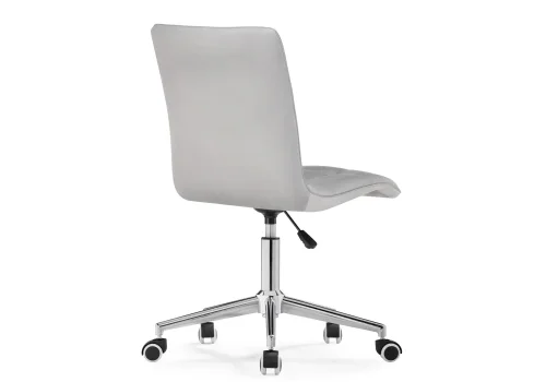 Компьютерное кресло Квадро светло-серое / хром 539659 Woodville, серый/велюр, ножки/металл/хром, размеры - *960***420*570 фото 5