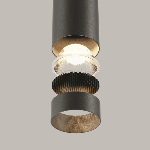 Светильник подвесной Focus LED P072PL-L12B3K-1 Maytoni чёрный на 1 лампу, основание чёрное в стиле современный хай-тек трубочки фото 18