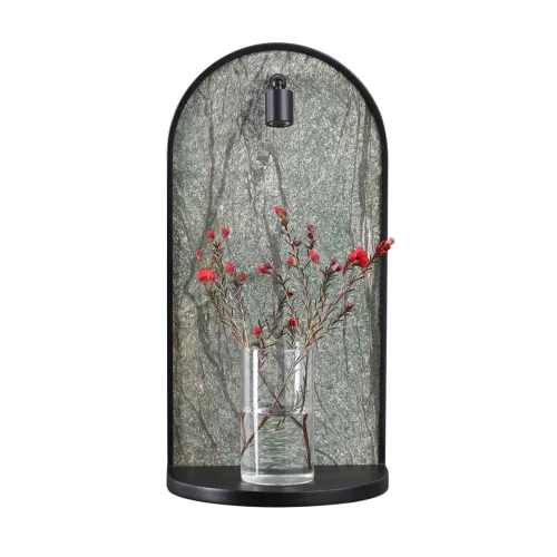 Бра с выключателем LED Giardino 7176/3WL Odeon Light чёрный на 1 лампу, основание чёрное в стиле современный арт-деко с полкой