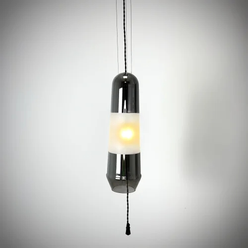 Светильник подвесной FRAGA 140714-26 ImperiumLoft прозрачный 1 лампа, основание чёрное в стиле современный  фото 13