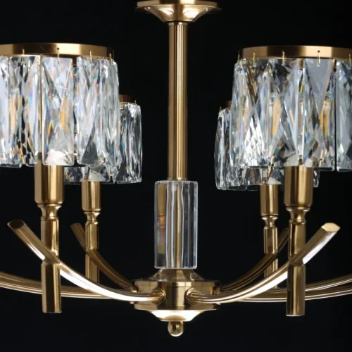 Люстра подвесная Илвита 624011408 MW-Light прозрачная на 8 ламп, основание бронзовое в стиле классический  фото 8