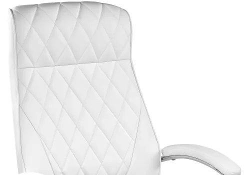 Компьютерное кресло Monte белое 1863 Woodville, белый/искусственная кожа, ножки/металл/хром, размеры - ****670*750 фото 6