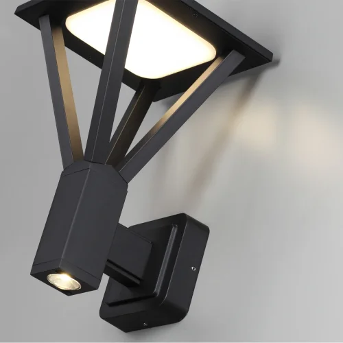 Настенный светильник LED Bearitz 6655/15WL Odeon Light уличный IP54 чёрный 1 лампа, плафон чёрный в стиле современный LED фото 4