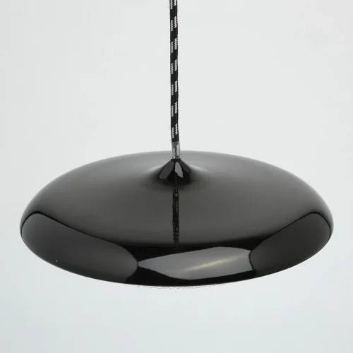 Светильник подвесной LED Перегрина 703011201 DeMarkt белый 1 лампа, основание чёрное в стиле хай-тек  фото 7