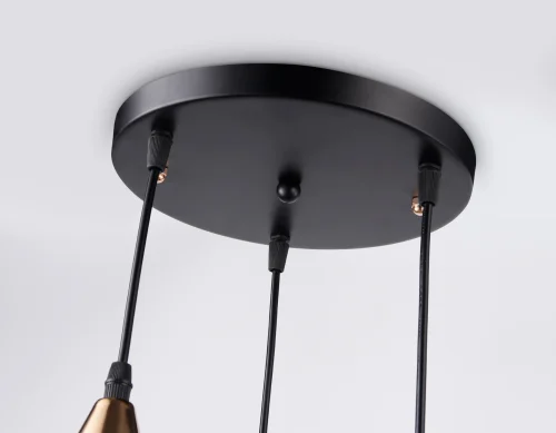 Светильник подвесной TR8435 Ambrella light чёрный 3 лампы, основание чёрное в стиле кантри современный каскад фото 8
