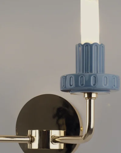 Бра LED Atelieri V11696-WL Moderli прозрачный на 2 лампы, основание золотое в стиле современный американский кантри фото 6