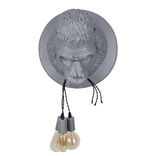 Бра Gorilla 10178 Grey LOFT IT без плафона на 3 лампы, основание серое в стиле современный обезьяна фото 3