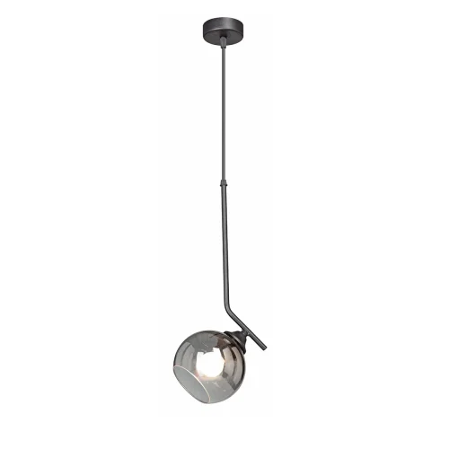 Светильник подвесной V4395-1/1S Vitaluce чёрный серый 1 лампа, основание чёрное в стиле лофт 