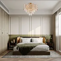 Люстра потолочная Sorrento-8019 378019/9/50/570 GD Arte Milano прозрачная на 9 ламп, основание золотое в стиле современный 