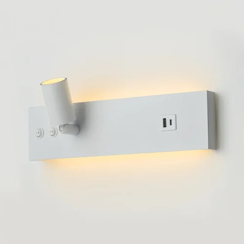 Бра с выключателем LED USB Декарт CL704460 Citilux белый на 1 лампу, основание белое в стиле современный хай-тек для чтения usb фото 4