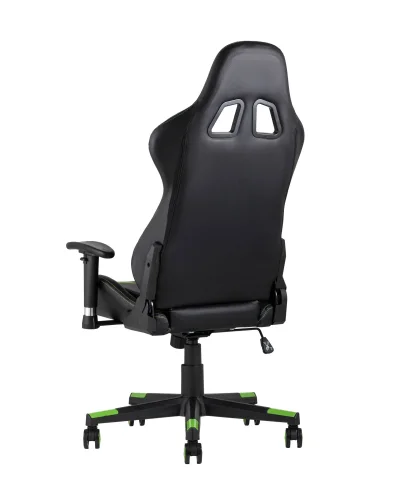 Кресло спортивное TopChairs Cayenne зеленое УТ000004602 Stool Group, зелёный/экокожа, ножки/металл/чёрный, размеры - ****640*530 фото 6