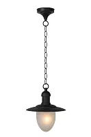 Светильник подвесной ARUBA 11872/01/30 Lucide уличный IP44 чёрный 1 лампа, плафон белый в стиле рустик E27