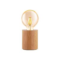 Настольная лампа Turialdo 99079 Eglo без плафона 1 лампа, основание бежевое металл дерево в стиле кантри модерн 