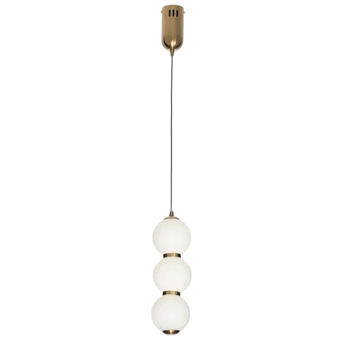 Светильник подвесной LED Балу CL207033 Citilux белый 1 лампа, основание бронзовое в стиле современный молекула шар фото 2