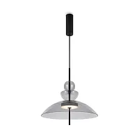 Светильник подвесной LED Bangkok MOD185PL-L11B3K3 Maytoni серый на 1 лампу, основание чёрное в стиле современный 