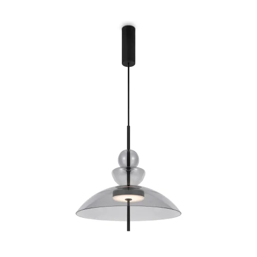 Светильник подвесной LED Bangkok MOD185PL-L11B3K3 Maytoni серый на 1 лампу, основание чёрное в стиле современный 