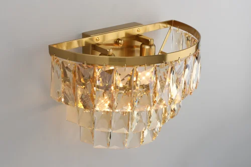 Бра Francheska APL.837.01.02 Aployt янтарный на 2 лампы, основание бронзовое в стиле классический  фото 5