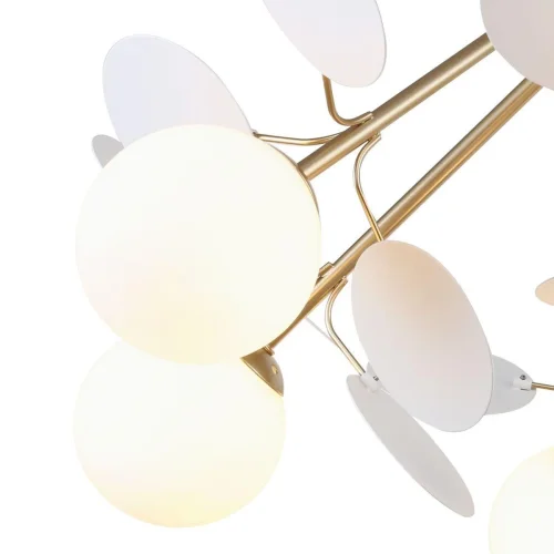 Люстра потолочная Bliss 2771-8P F-promo белая на 8 ламп, основание золотое в стиле современный  фото 3